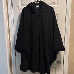 Black Dramatic Poncho Sweater